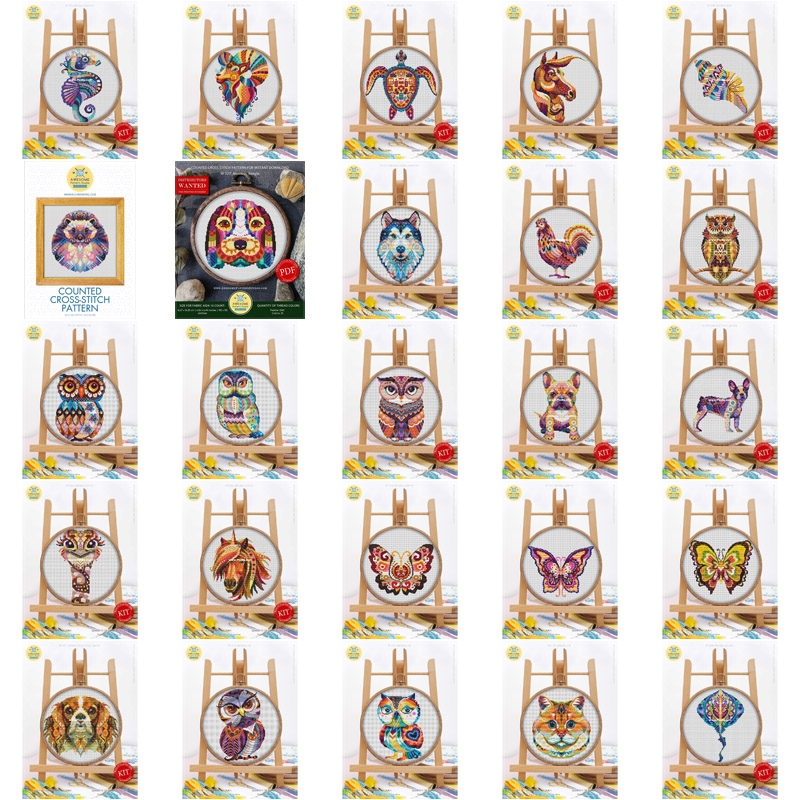 Home Textiles Discount - Cross Stitch Kit Cute Animal Styles
