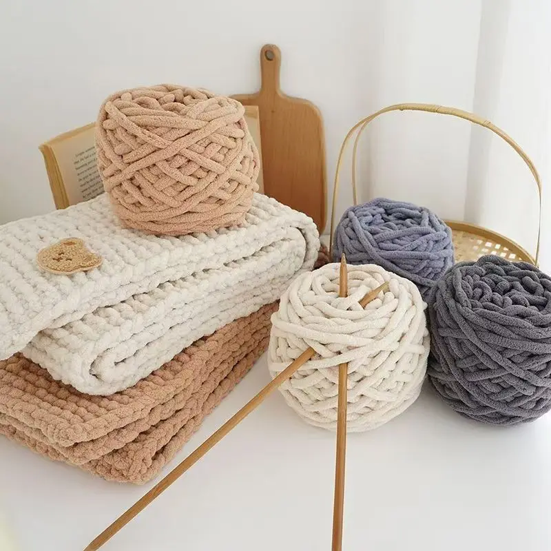 3PCS 300g Chenille Knitting Ya - Wool Blanket Herringbone recensie en prijs