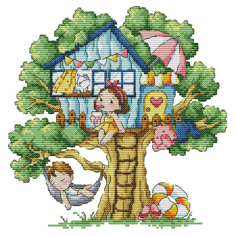 Cartoon Tree House Series Prin - Home Textiles Discount recensie en prijs