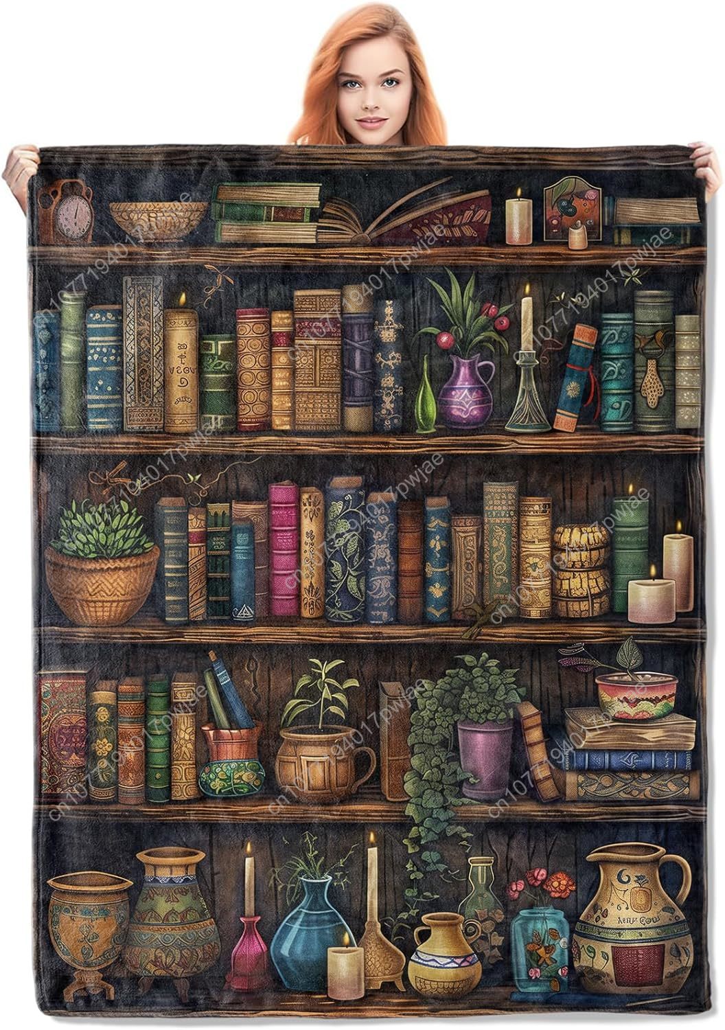 Vintage Bookshelf Blanket Read - Vintage Home Textiles recensie en prijs