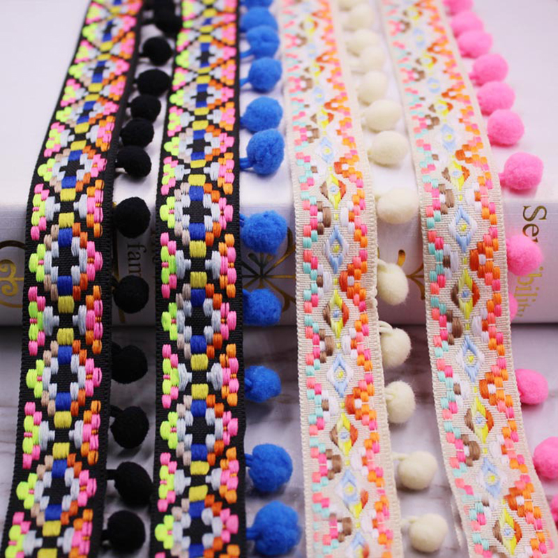 1yards/lot Pompom Fringe trim  - Home Ec Textiles recensie en prijs