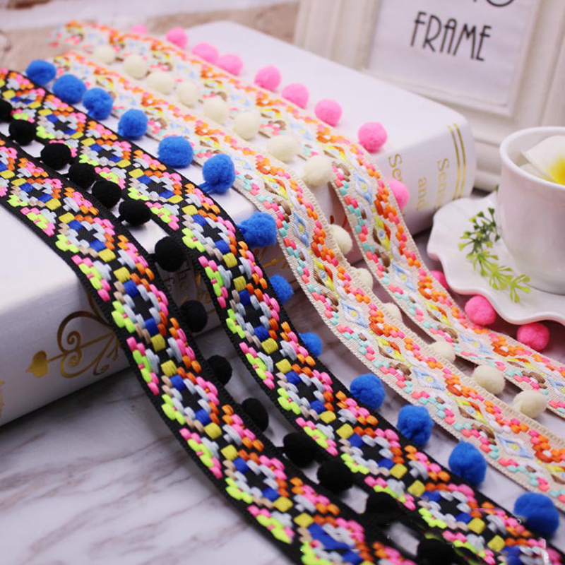 1yards/lot Pompom Fringe trim  - Home Ec Textiles recensie en prijs