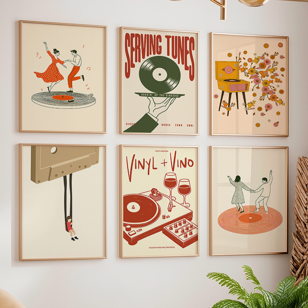 1pc Vintage Music Canvas Poste - Vintage Home Textiles recensie en prijs