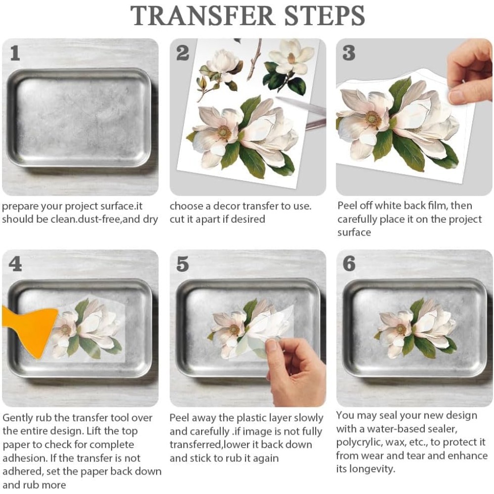 3pcs/Set Rose Rub on Transfers - Vintage Home Textiles recensie en prijs
