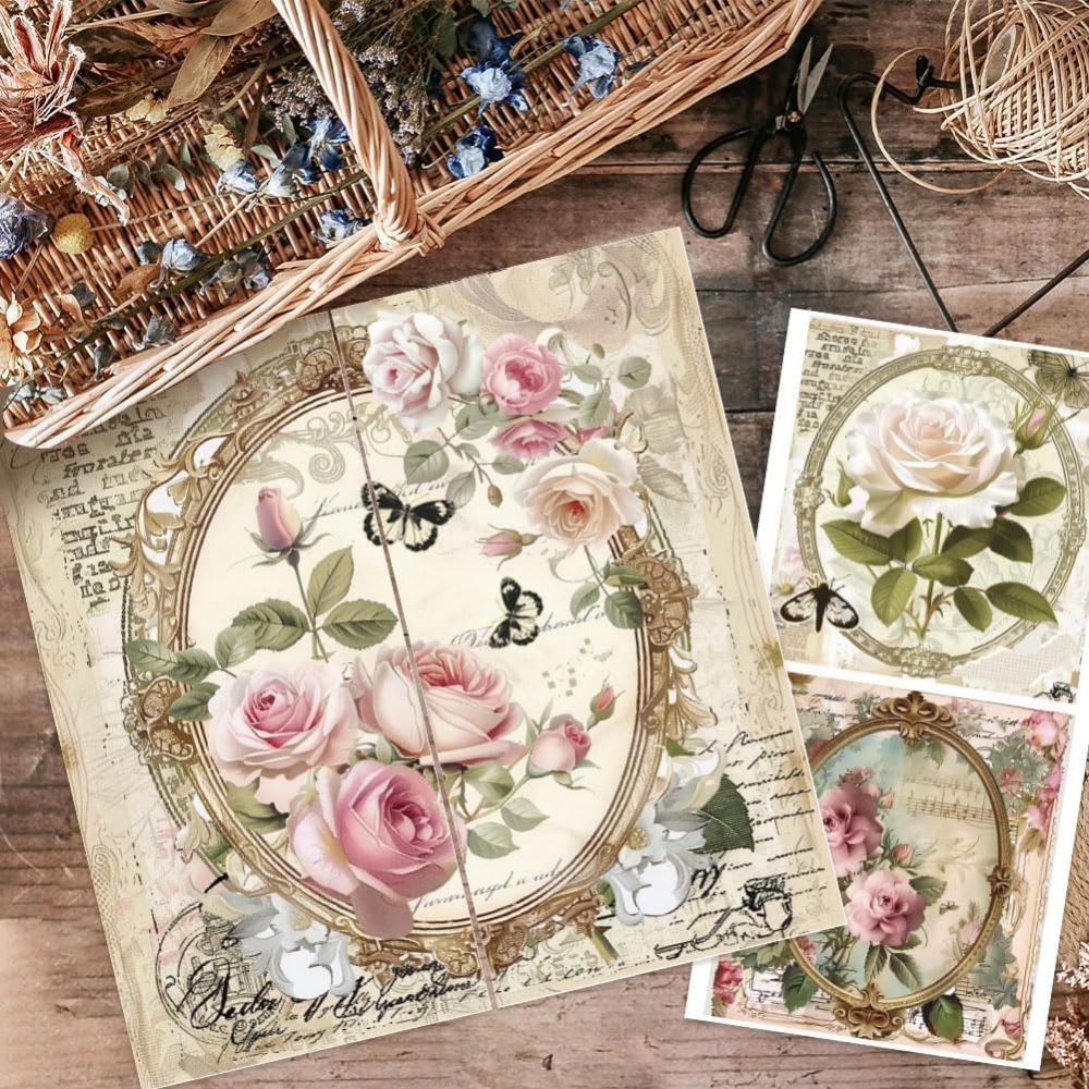 3pcs/Set Rose Rub on Transfers - Vintage Home Textiles recensie en prijs