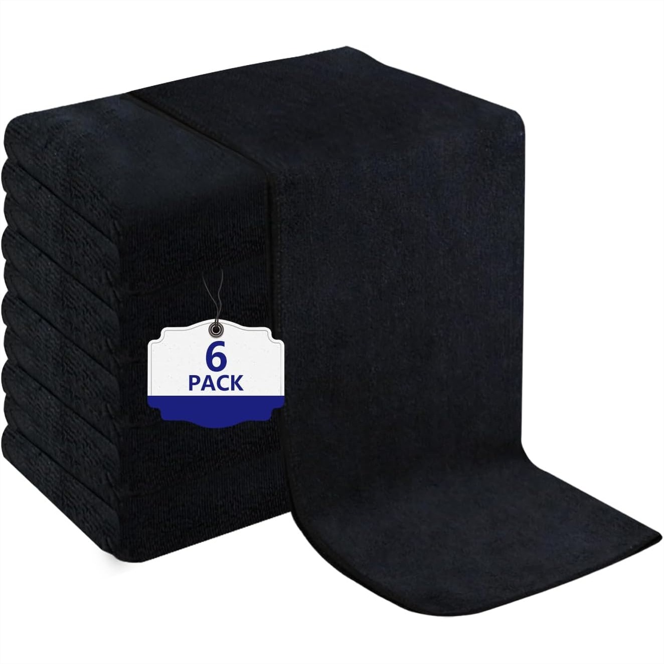 6 Pack Black Salon Towels Supe - Home Textiles Images recensie en prijs