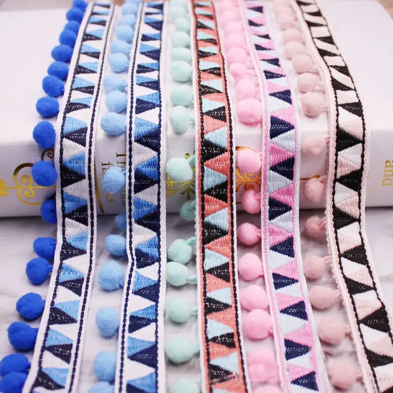 1-10Yards Pompoms Lace Trim Ba - Home Ec Textiles recensie en prijs