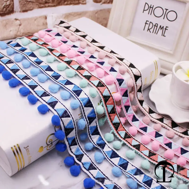 1-10Yards Pompoms Lace Trim Ba - Home Ec Textiles recensie en prijs
