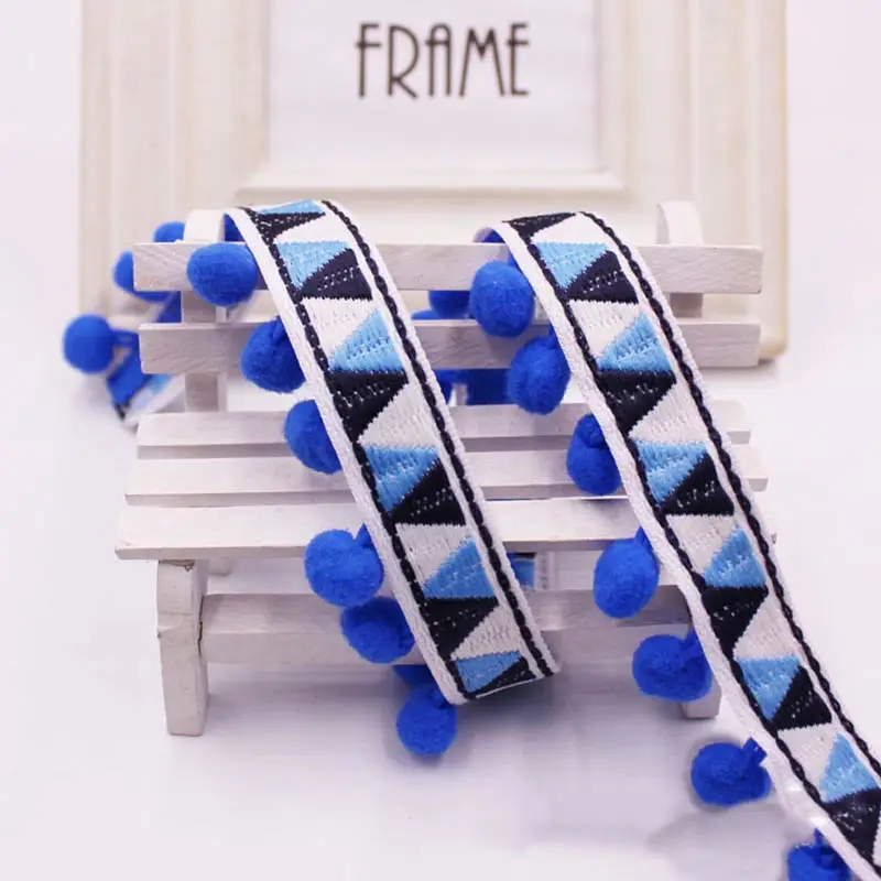 1-10Yards Pompoms Lace Trim Ba - Home Ec Textiles recensie en prijs