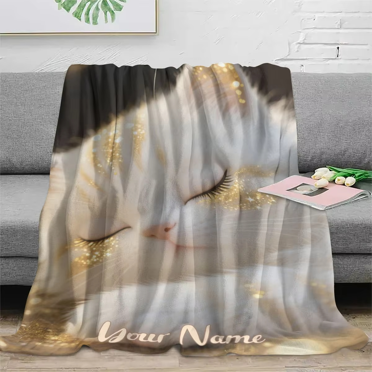 Custom Name Dreamy Cat Pattern - Home Textiles Images recensie en prijs