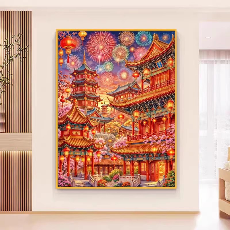 9ct 100x75cm New Year Embroide - Home Textiles Discount recensie en prijs