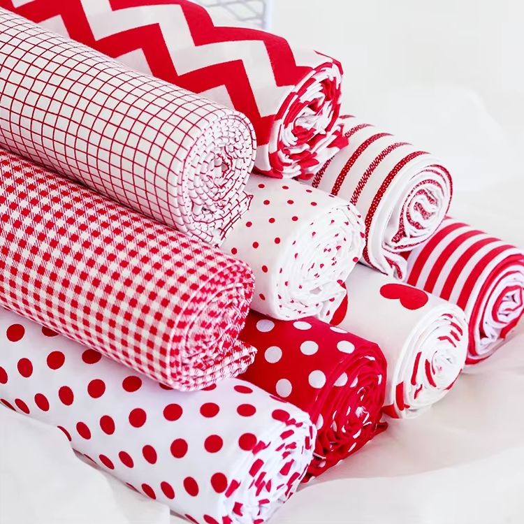 160x50cm Red Strip Wave Twill  - Home Textiles Discount recensie en prijs