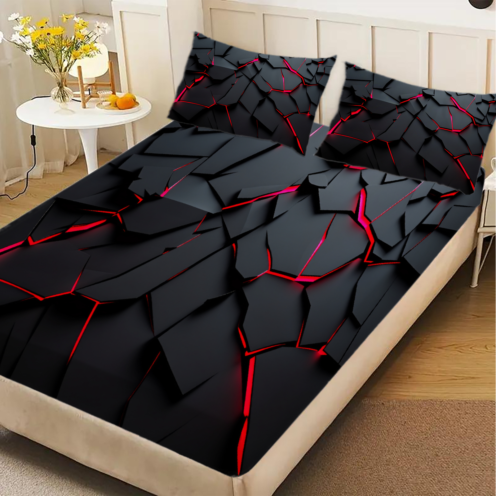 3Pcs Lightning Glow Fitted She - Home Textiles Discount recensie en prijs
